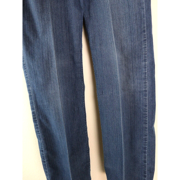 NYDJ Size 8 Marilyn Straight Leg Jeans Mid Rise Medium Blue Wash - Picture 4 of 10